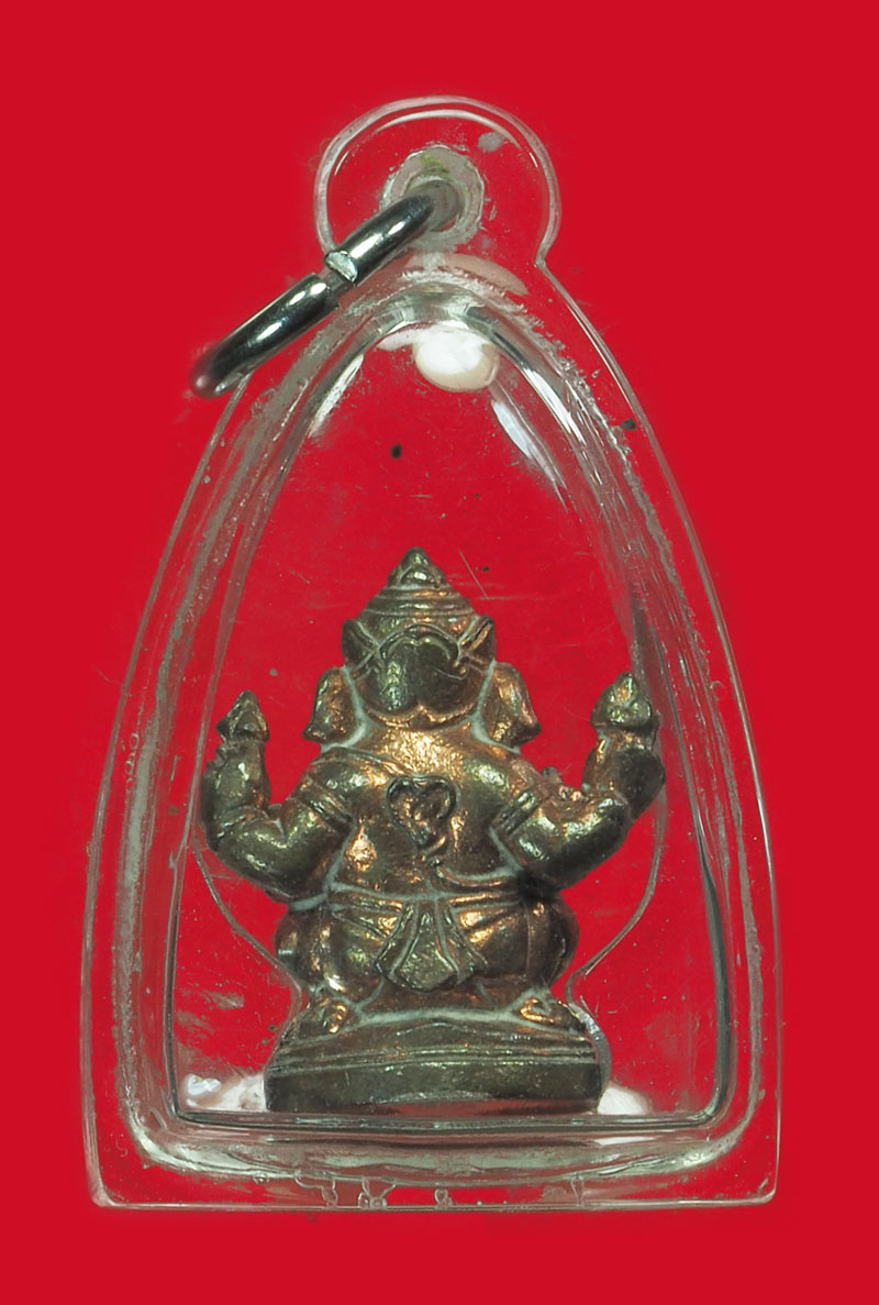 ขายแล้ว*33962 พระพิฆเนศ เนื้อนวะ เลี่ยมพลาสติกใหม่ ไม่ทราบที่และปีสร้าง 8