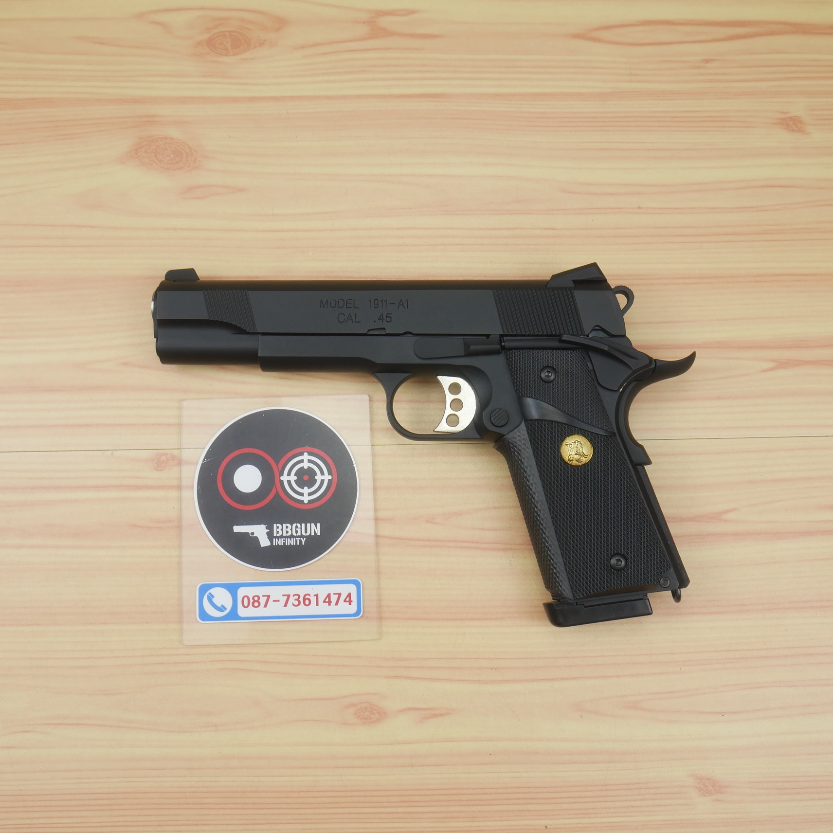 บีบีกันอัดแก๊ส Army Armament R27 Springfield 1911 สีดำ BB GUN