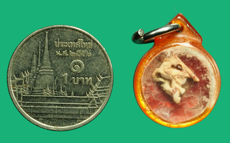 *36555 สิงห์แกะเลี่ยมพลาสติกเก่าไม่ทราบที่และปีสร้าง 12