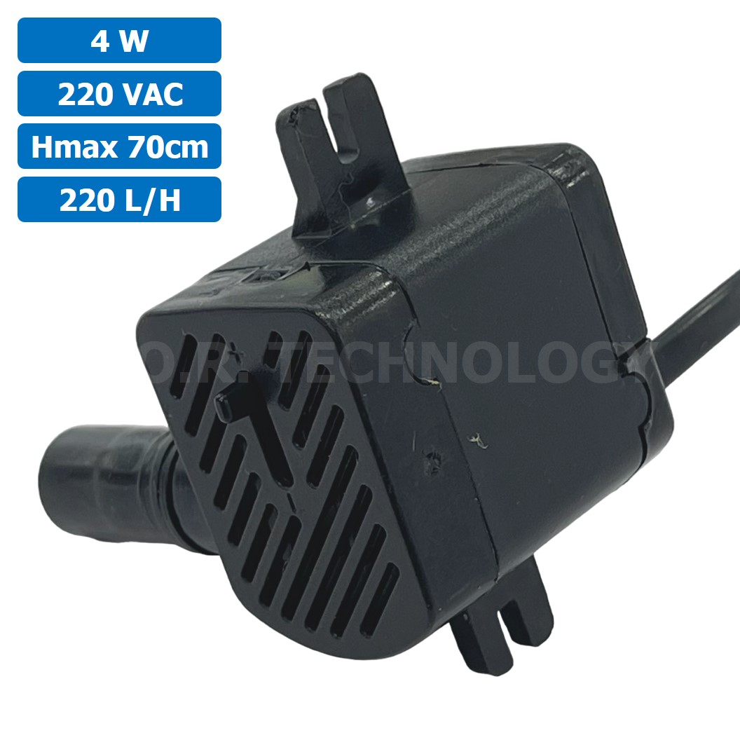 JN-333 4W ปั๊มน้ำ ปั๊มแช่ ปั๊มพดลมไอเย็น 220VAC 4W Water pump Submersible Pump JING NUO Hmax 0.7m Qmax 220L/H