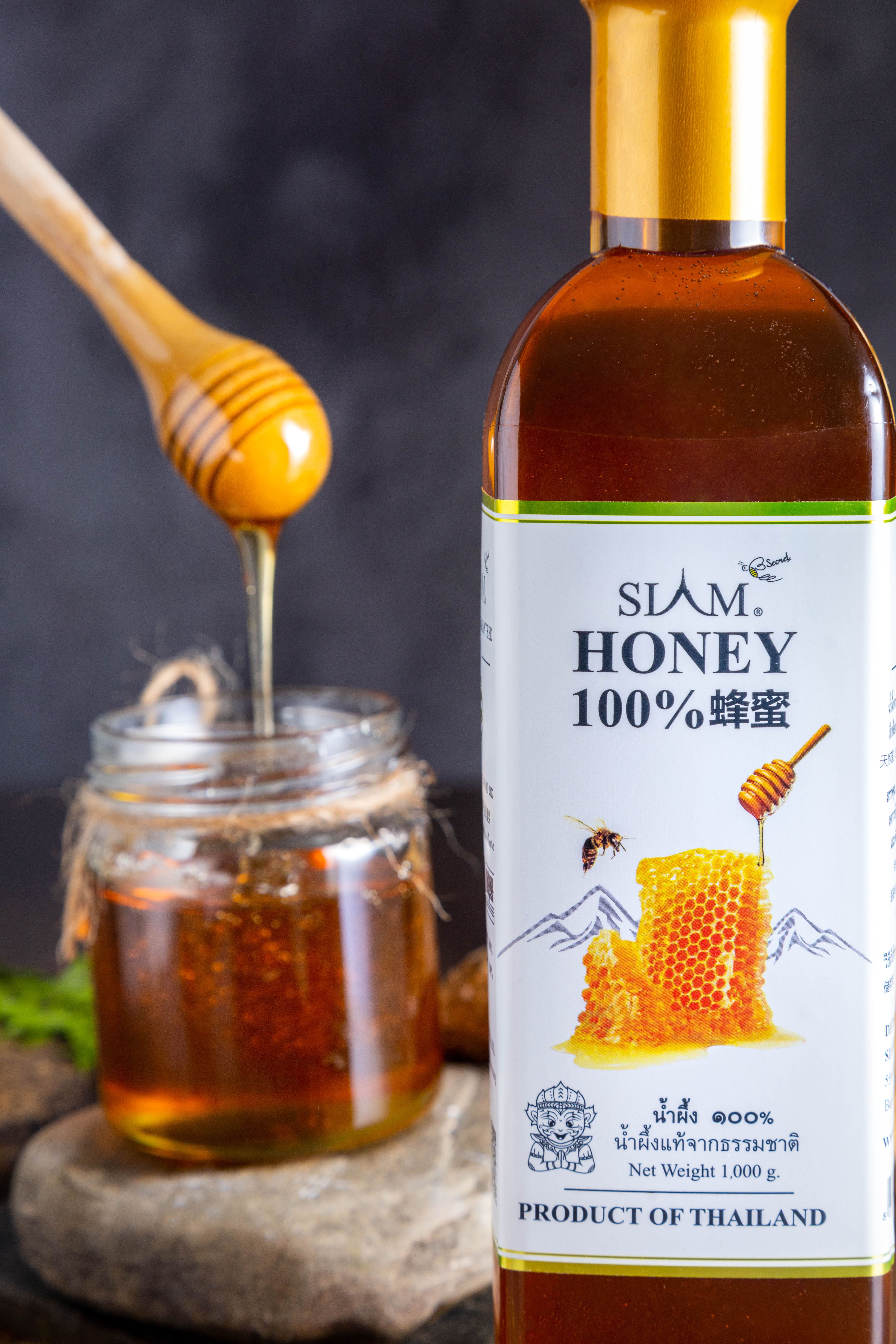 100% 纯蜂蜜，五月蜜，暹罗蜜蜂秘方蜂蜜 | SIAM BEE SECRET 100% PURE HONEY 1000 g