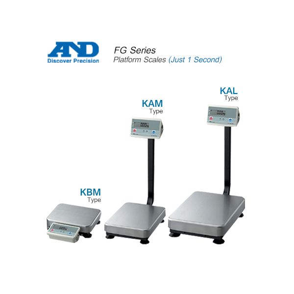 เครื่องชั่งดิจิตอล แบบวางพื้น Digital Bench Scale รุ่น FG-150KAL (150Kg x 20g) ,ยี่ห้อ AND ,ยี่ห้อ AND/Japan FG-150KAL