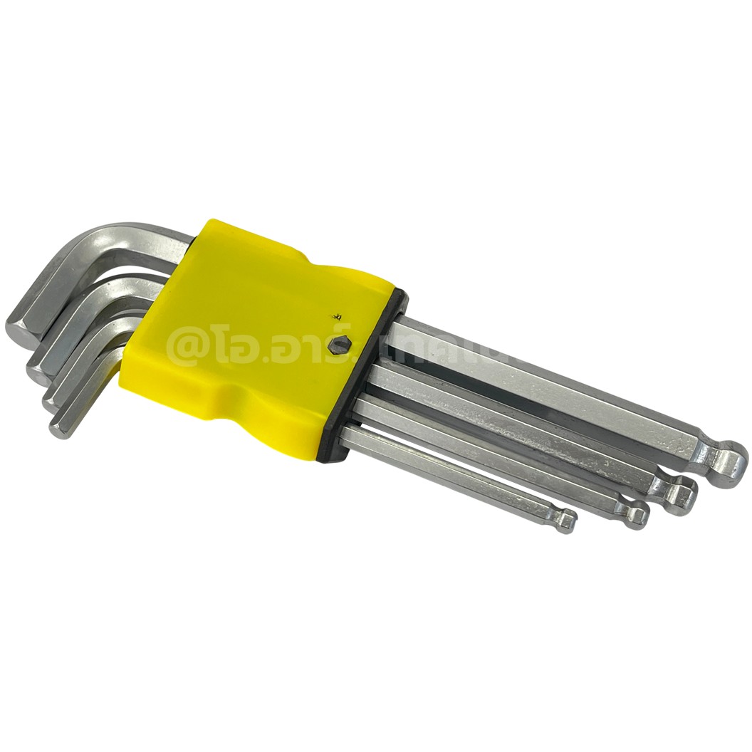 HEX-009 ชุดประแจหกเหลี่ยม หัวบอล 9ชิ้น Hex Wrench set 9pcs Hex Key Allen wrench ประแจ 6เหลี่ยม Hexagon ประแจแอล ชุดประแจ งานช่าง งานซ่อม