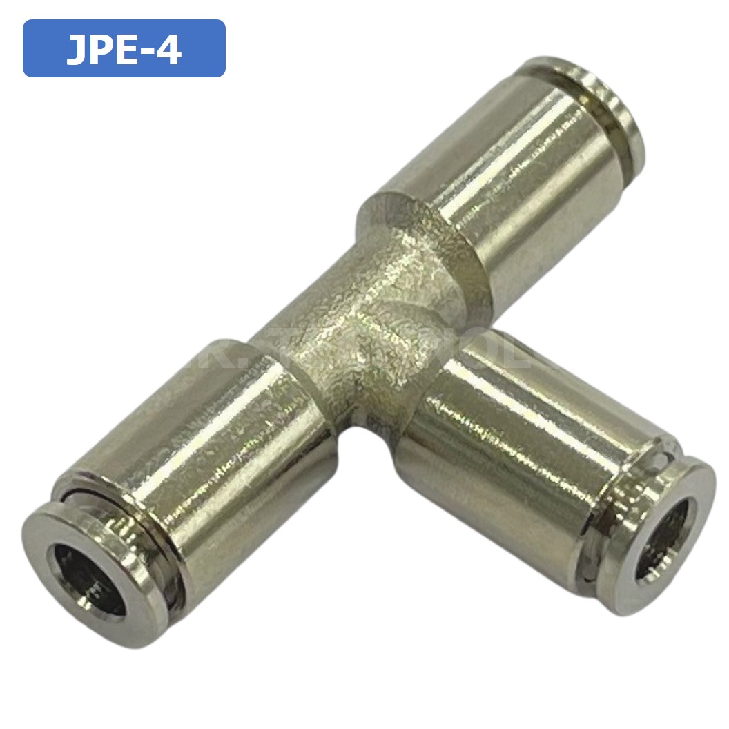 (1ชิ้น) JPE-4 ข้อต่อลม สแตนเลส 3ทาง STAINLESS 3 Way Air Connector JPE Pneumatic 3 Ways Equal Union Fitting ข้อต่อลมสแตนเลส สำหรับ สายลม 4x2.5mm