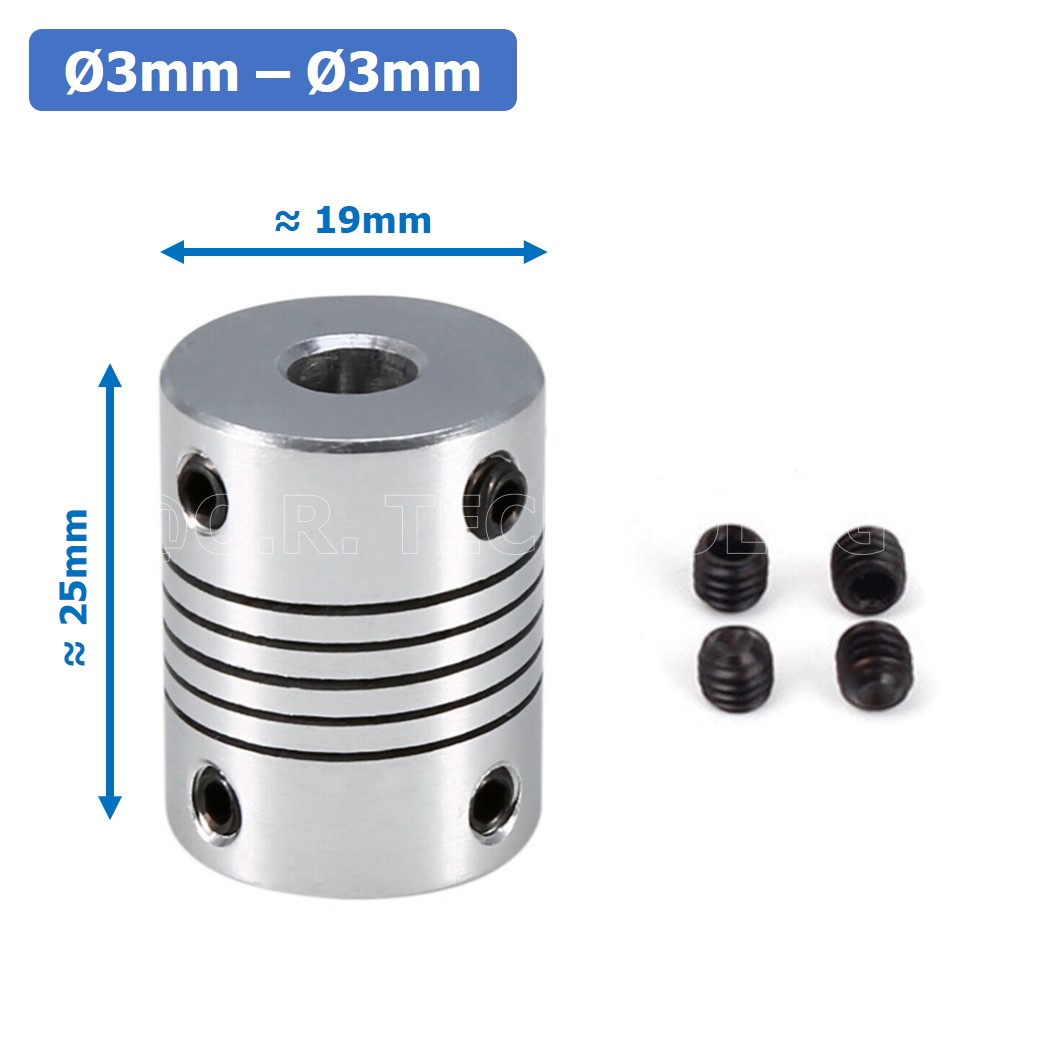 (1ชิ้น) KR459 3-3 คัปปลิ้ง ข้อต่อเพลามอเตอร์ คัปปิ้ง มอเตอร์ ข้อต่อแกนมอเตอร์ Elastic Coupling Motor ขนาดรูเพลา 3mm-3mm