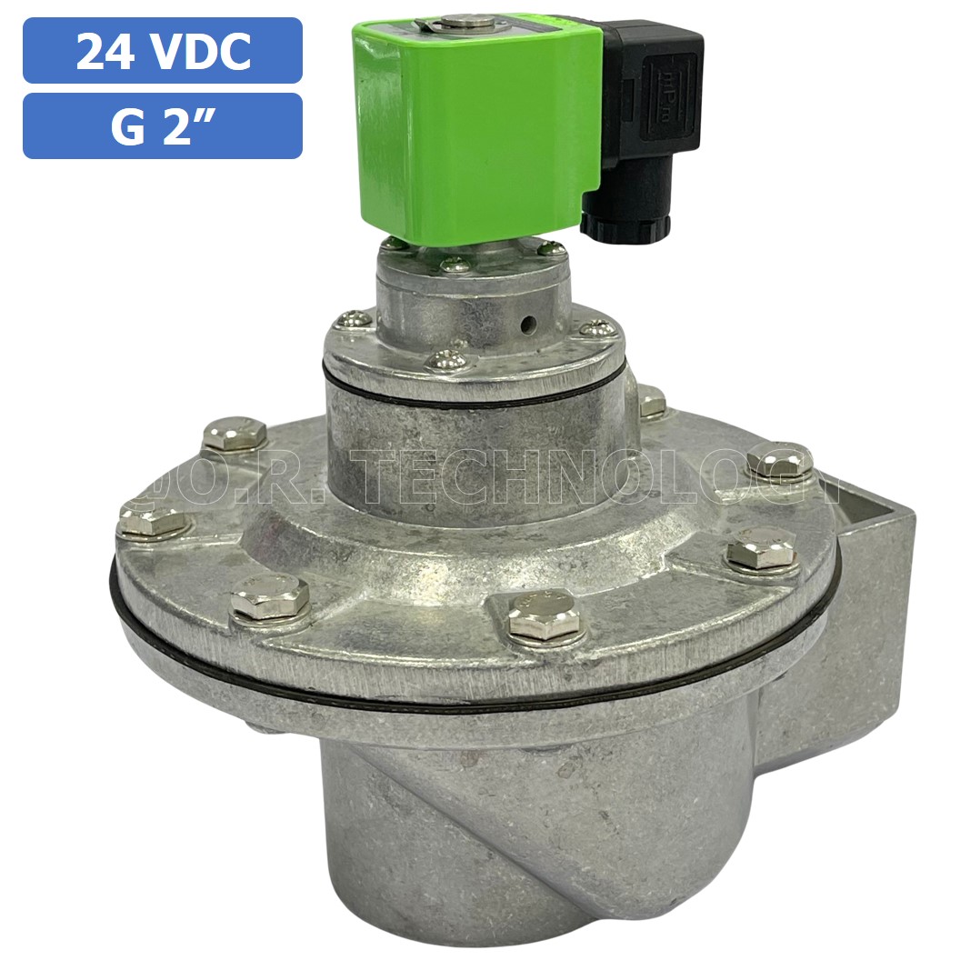 (1ชิ้น) DMF-Z-50 24VDC วาล์วพัลส์ดักฝุ่น อลูมิเนียม 2 Way Right Angle Solenoid Pulse Valve Aluminum Alloy Dust Collector