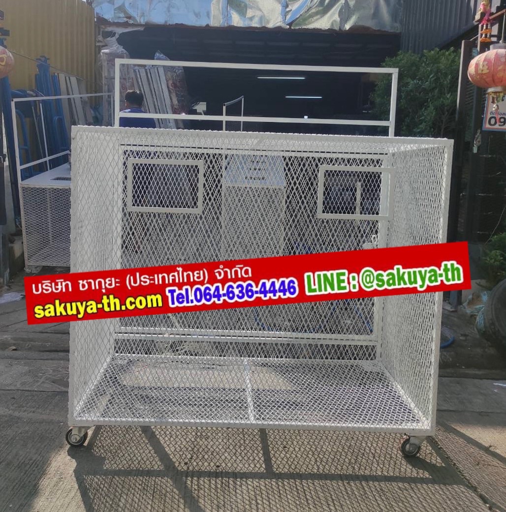 ตะแกรงทิ้งขยะขนาดใหญ่แบบมีประตู