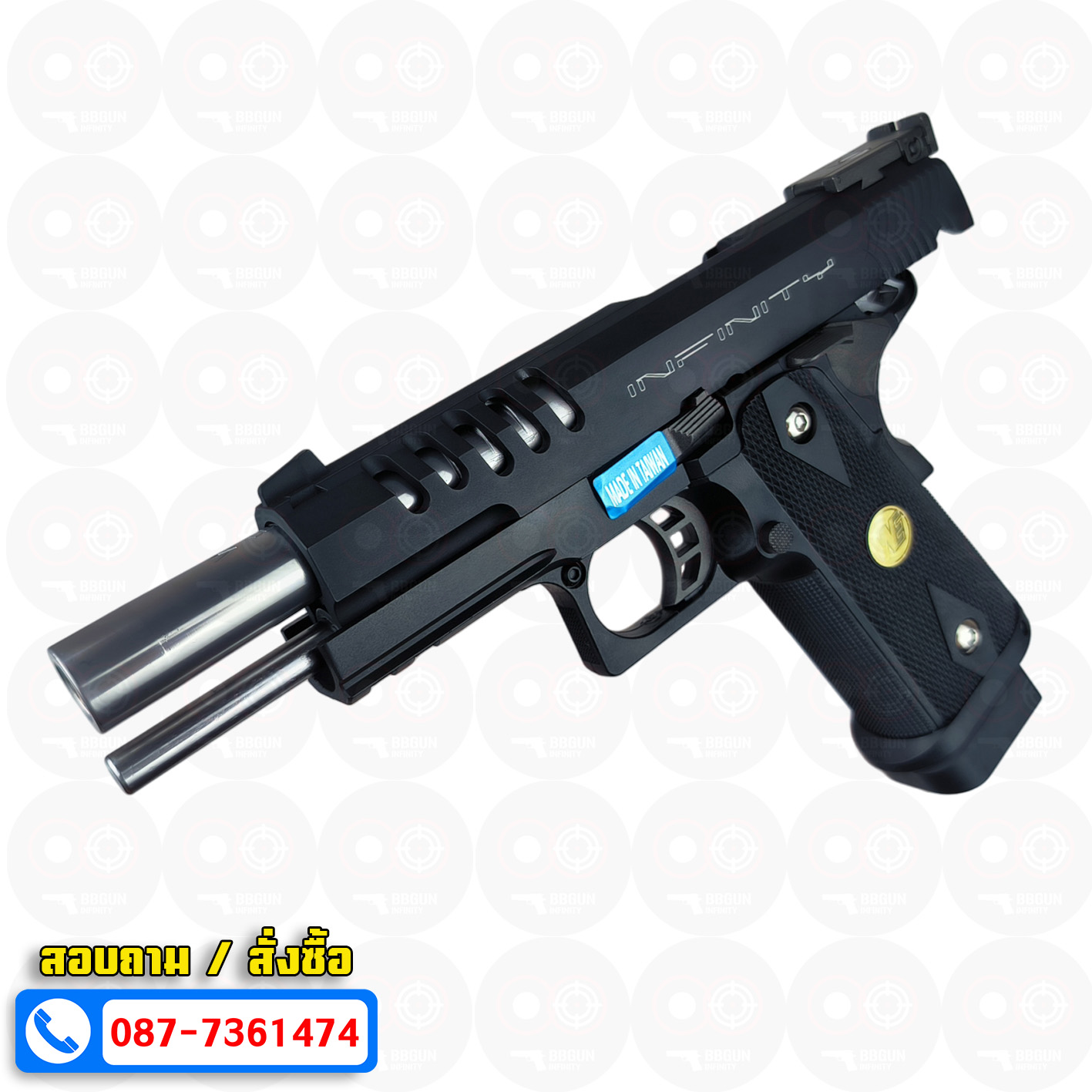 บีบีกันอัดแก๊ส WE hi-capa 5.1k สีดํา INFINITY (black) BB GUN