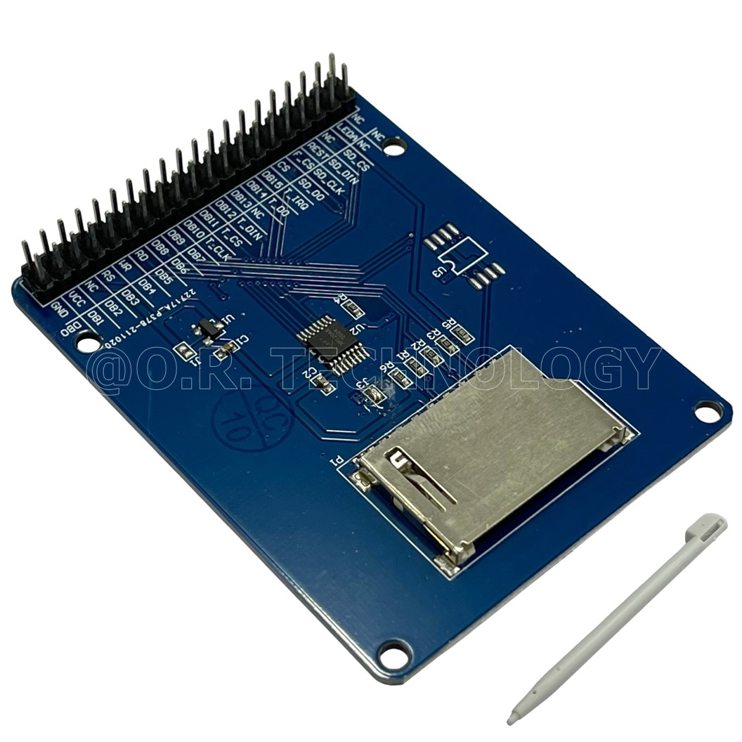 (1ชิ้น) AA137 โมดูลจอแสดงผล แบบสัมผัส พร้อมปากกา 2.4 Inch 40PIN TFT Touch Screen Module for UNO R3 Blue