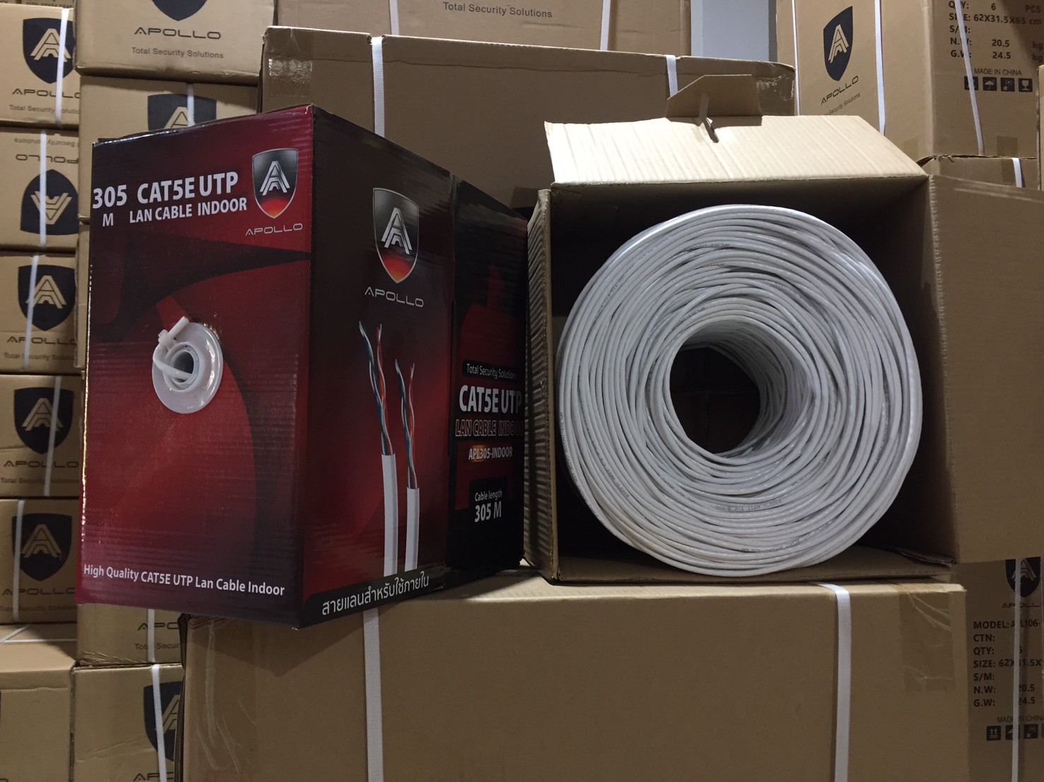 Apollo สายLAN CAT5E UTP รุ่น APL305-INDOOR 305M.