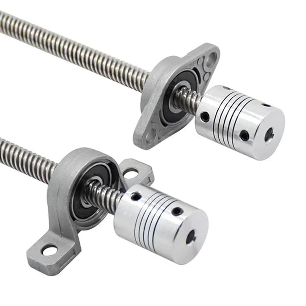 ชุดเพลาแบริ่ง ระยะ 100-500mm T8 Lead Screw 8mm Vertical/Horizontal Kit KFL08 KP08 Bearing for CNC 3D Printer Parts ชุดเพลาลูกปืน สำหรับเครื่องปริ้น 3มิติ
