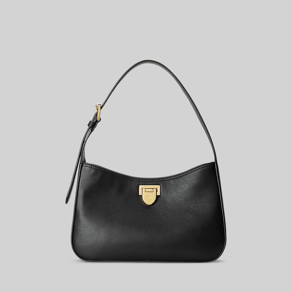 Polo Ralph Lauren-Lauren SHOULDER BAG Leather Medium Falynn Shoulder Bag กระเป๋า รุ่น WALRBAG02V20074 สี 001 BLACK