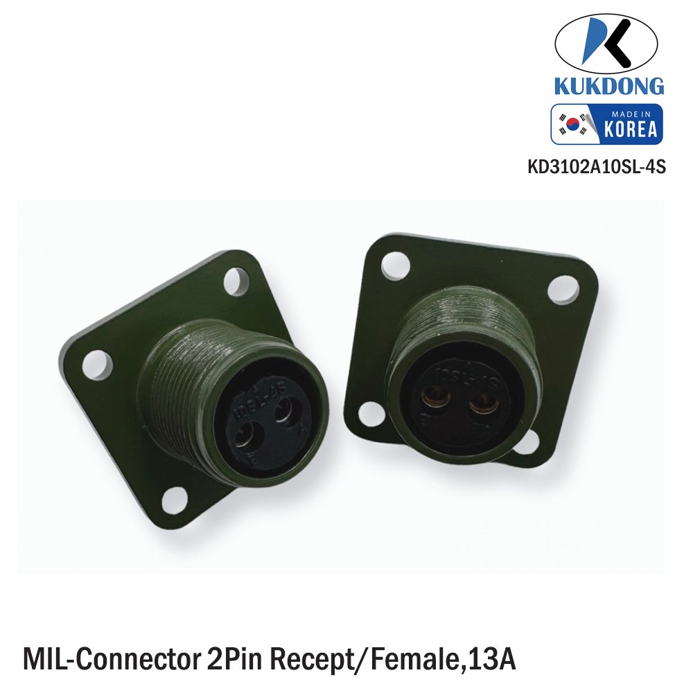 KD3102A16S‐1S เต้ารับติดพาเนล MS3102-Series (KD3102A16S‐1SP) 7 Pole 13A 500VDC
