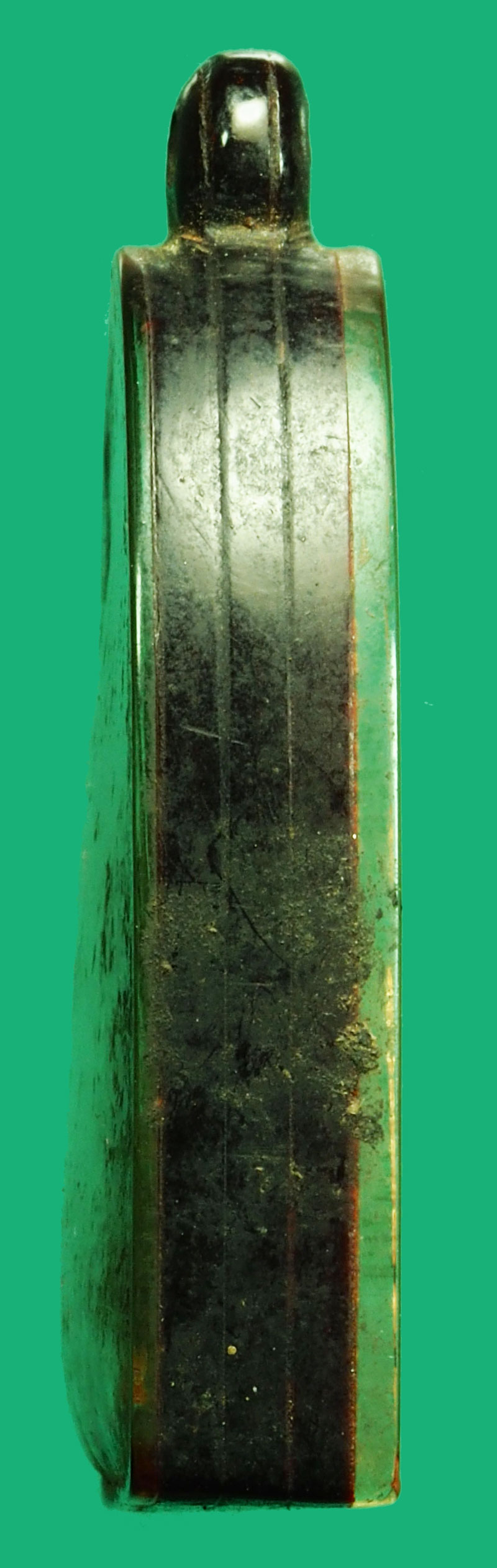 *36715 พระเนื้อดิน เจ้าของเดิมบอกเป็นของหลวงพ่อกวย วัดโฆษิตราราม ชัยนาท เลี่ยมพลาสติกเก่าวินเทจ 9.1