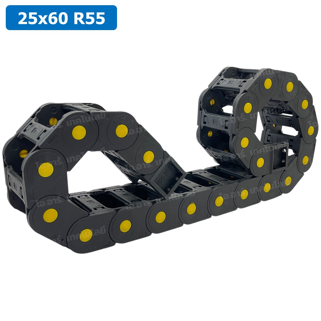 DC-25x60 R55 รางกระดูกงู รางสายไฟ 25x60x1000mm Drag chain engraving machine รางกระดูกงูร้อยสายไฟ Cable Dragchain รางร้อยสายไฟ