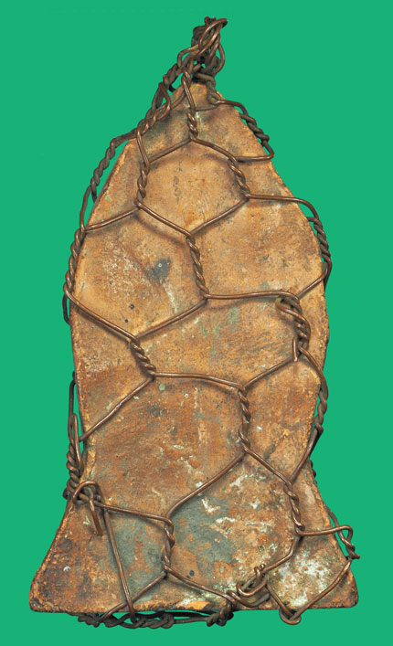 *35758 พระโคนสมอ ปางนาคปรก เนื้อดิน ถักลวด เก่า 13