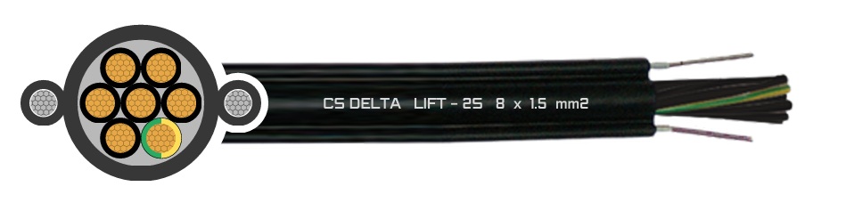LIFT-2S 450/750V 2 Steel support wires,PVC insulated flexible cable สอบถาม