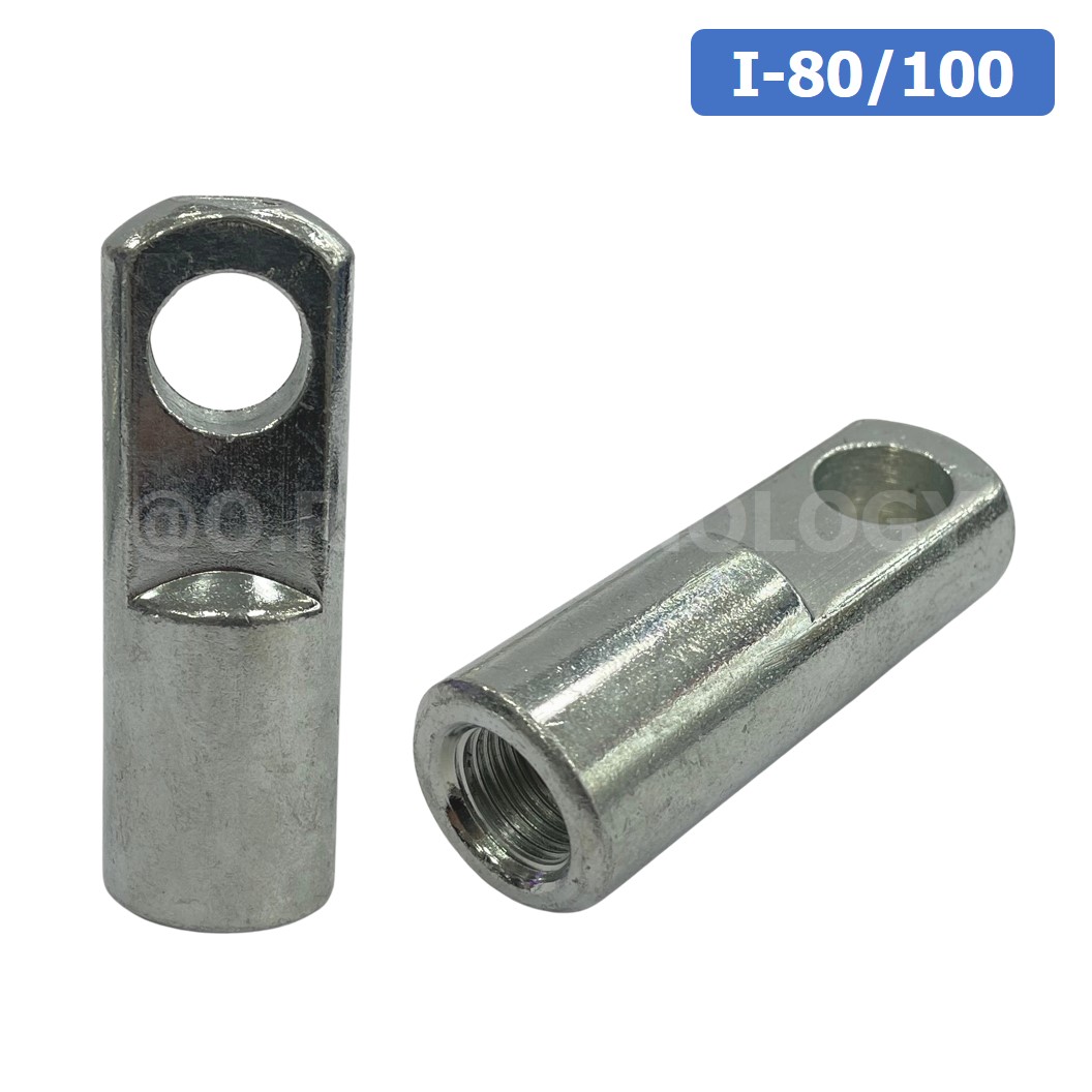 (1ชิ้น) I-80/100 I-80 I-100 ตัวยึดแกนกระบอกลม แบบตรง I Joint Air Cylinder สำหรับกระบอกลม SC 80/100 ขายึดกระบอกลม ตรง ตัวต่อปลายแกนกระบอกลม เกลียวใน M20x1.5