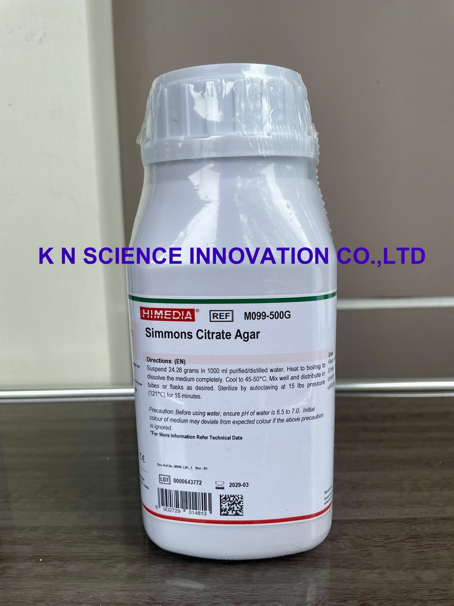 SIMMONS CITRATE AGAR 500 GM,อาหารเลี้ยงเชื้อ,culture media,Himedia M 099