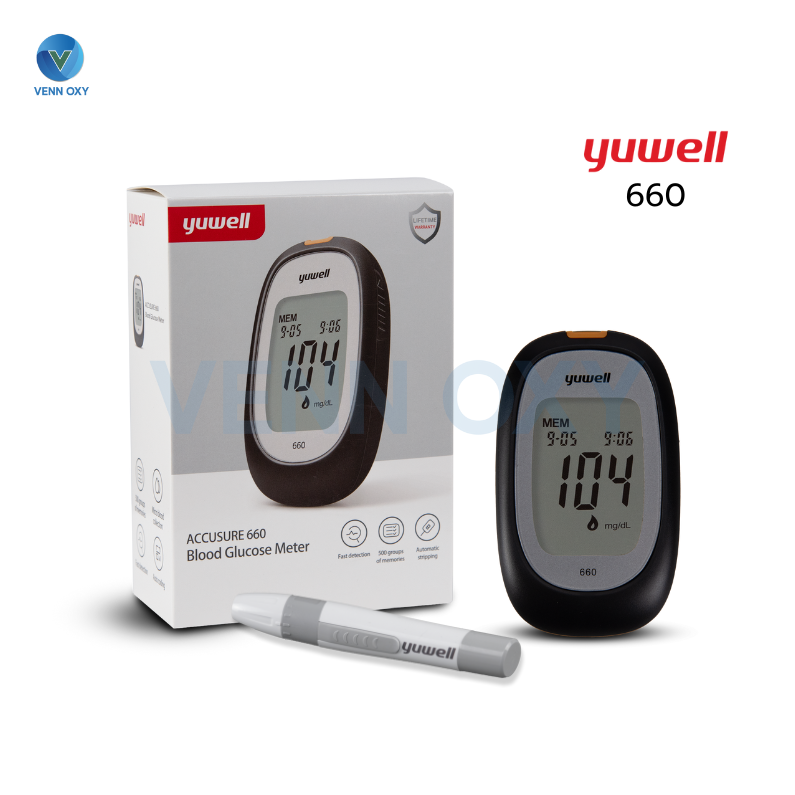 เครื่องวัดน้ำตาลในเลือด Blood Glucose Meter Yuwell รุ่น 660