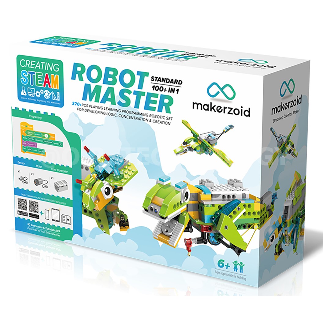 Makerzoid MKZ-RM-SD ROBOT MASTER STANDARD STEAM Educational Programmable Robot Kit ชุดเรียนรู้ ตัวต่อ เสริมทักษะ หุ่นยนต์ โรบอท Coding kit ส่งเสริมการเรียนรู้