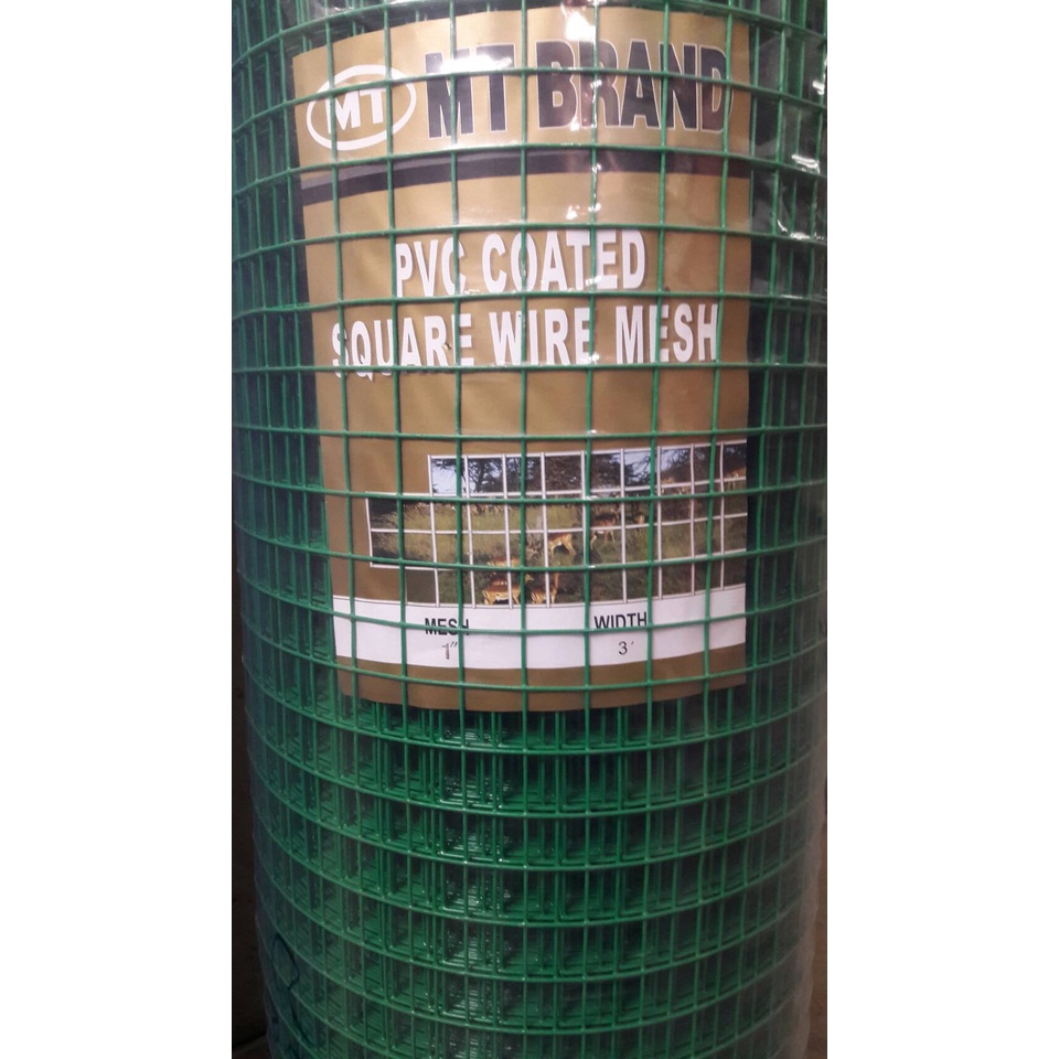 ลวดตาข่ายสี่เหลี่ยม ลวดตาข่าย ตาข่ายกรงไก่ ตาข่ายกรงนก MT ทอง ตาข่ายเคลือบ PVC ตาข่ายลวดอเนกประสงค์ปูพื้นผนัง