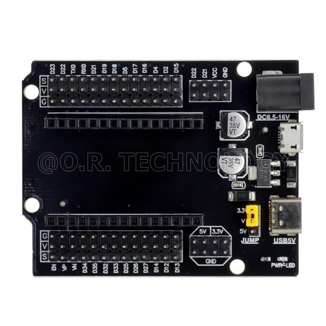 (1ชิ้น) AH312 ฐานรองบอร์ด ESP32 30Pin Expansion Board with Type-C USB and Micro USB บอร์ดขยายขา บอร์ดเสริม ESP-32