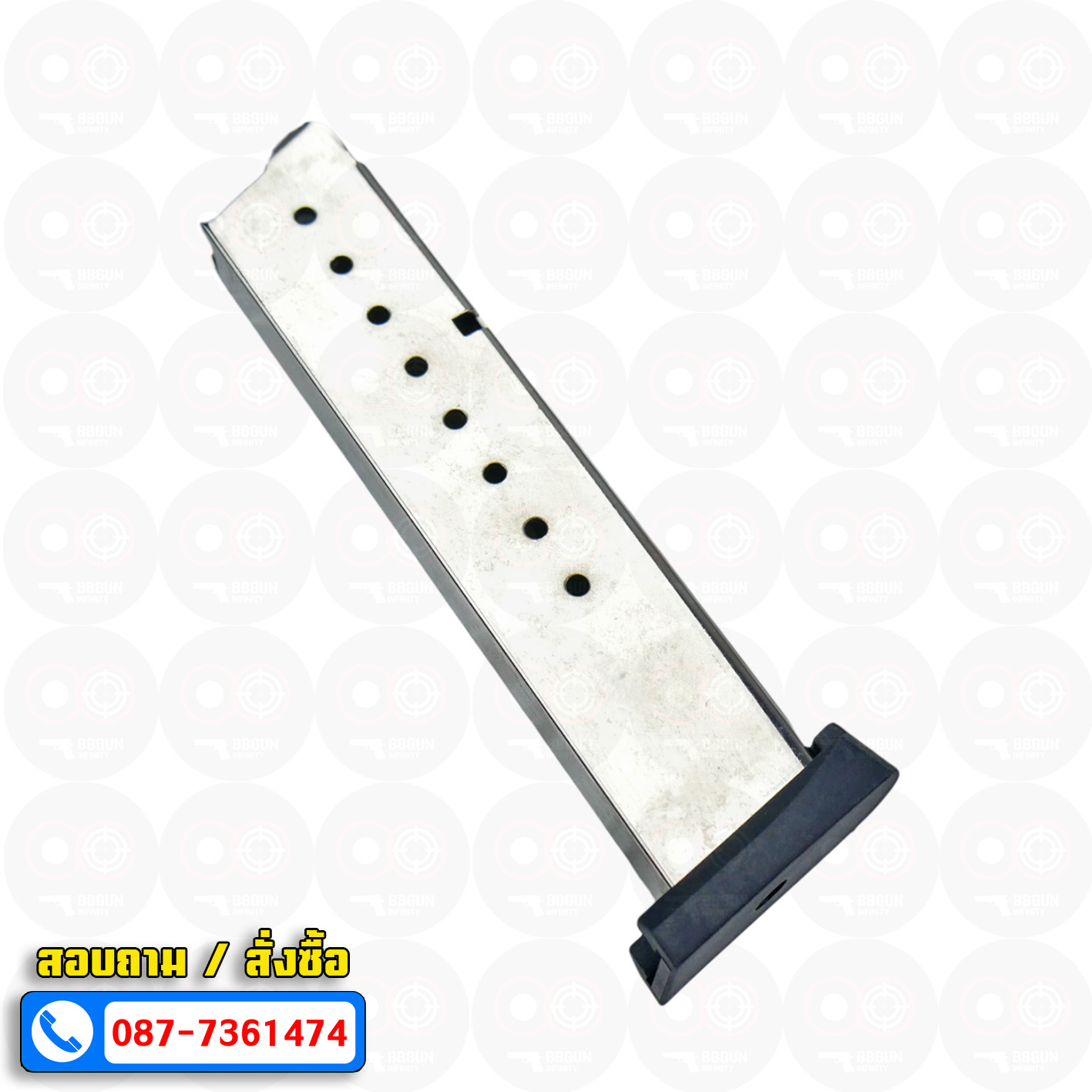 แม็กกาซีน KUZEY M1911 ใส่ได้ทั้ง รุ่น 4 นิ้ว และ รุ่น 5 นิ้ว ( ใส่กับ M1911 ค่าย Aksa ได้ด้วย )