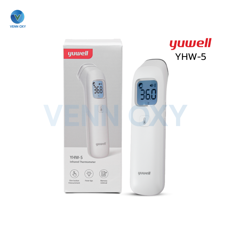 เครื่องวัดอุณหภูมิร่างกายอินฟราเรด ยี่ห้อ Yuwell รุ่น YHW-5