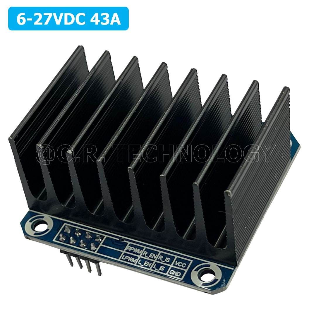 (1ชิ้น) NA105 โมดูลขับมอเตอร์ 6-27VDC 43A High Power Motor Driver BTS7960 ไดร์ฟมอเตอร์ กระแสสูง