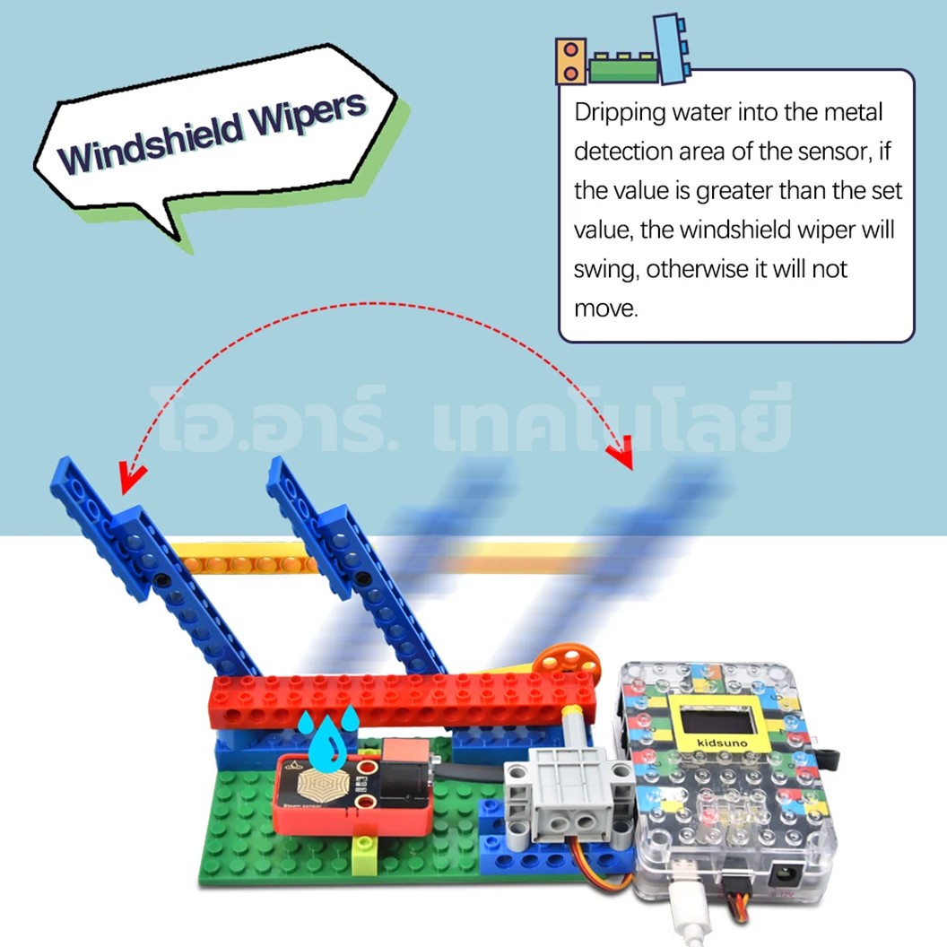 KEYESTUDIO KD3017 ชุดตัวต่อ Kidsbits Intelligent Traffic System Kit with Lego for Arduino STEM Education DIY Kit ชุดระบบจราจรอัจฉริยะ Kidsuno