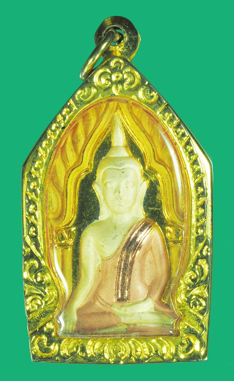 *39486 พระขุนแผนหลังกุมารสมบัติ หลวงพ่อพูล วัดไผ่ล้อม ปี 2548 เนื้อสามกษัตริย์ นครปฐม เลี่ยมเดิมจากวัด 36