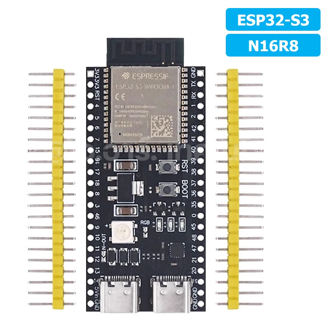 CB003 บอร์ด ESP32-S3 N16R8 แบบไม่บัดกรีขา Expressif ESP32-S3-DevKitC-1 WROOM-1-N16R8 without Soldering