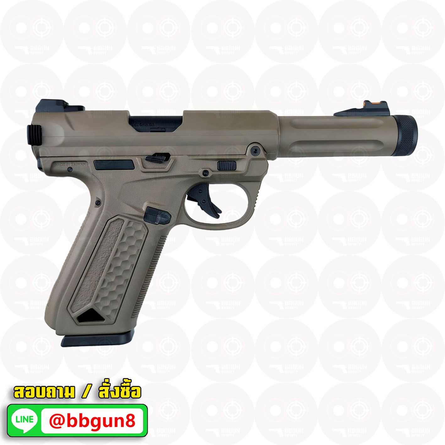 บีบีกันอัดแก๊ส Action Army AAP-01 Assassin GBB FDE สีทราย BB GUN