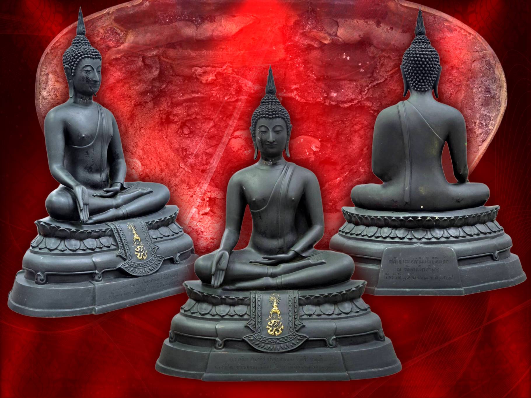 พระบูชา ภปร. 2508 วัดบวรนิเวศวิหาร ขนาดหน้าตัก 9 นิ้ว (บล๊อกแรก นิยมสุด) ในหลวงรัชกาลที่ 9 ทรงเททอง ณ วัดบวรนิเวศวิหา ด้วยพระองค์เอง เมื่อ 29 สิงหาคม 2508
