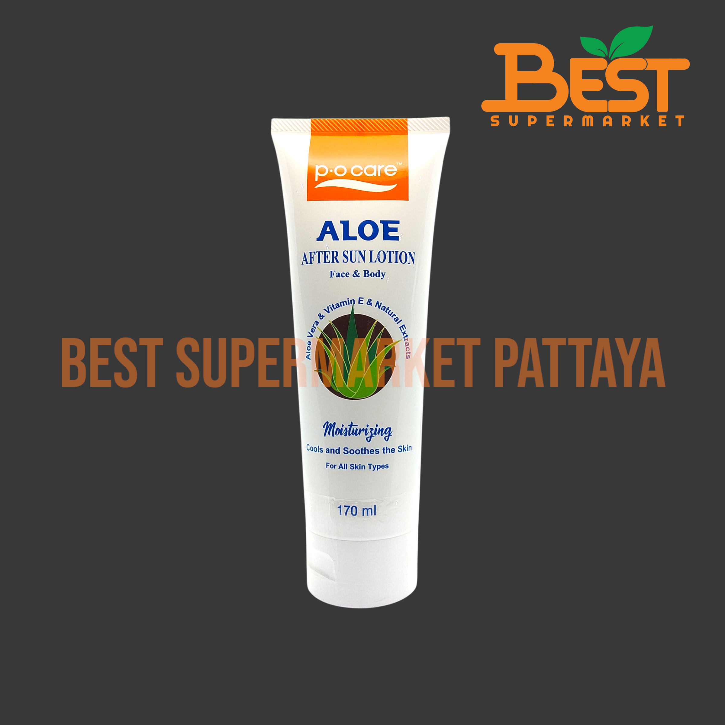 พี.โอ.แคร์ อโล อาฟเทอร์ซัน โลชั่น เฟส & บอดี้ 170 มล. P.O.Care Aloe After Sun Lotion Face & Body. 170 ml.