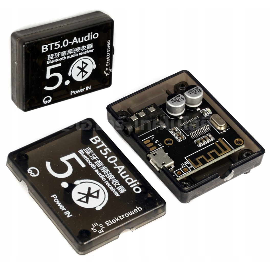 BT5.0+สาย AUX/RCA cable ตัวรับสัญญาณบลูทูธ 5.0 Bluetooth 5.0 Audio Receiver Board บอร์ดรับสัญญาณเสียง ในระยะ 15เมตร บลูทูธเสียง