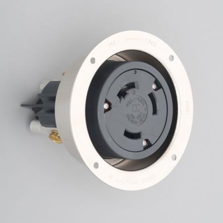 AMERICAN DENKI 31026 3-Pole 3-Wire 100A 250V Flanged Receptacle