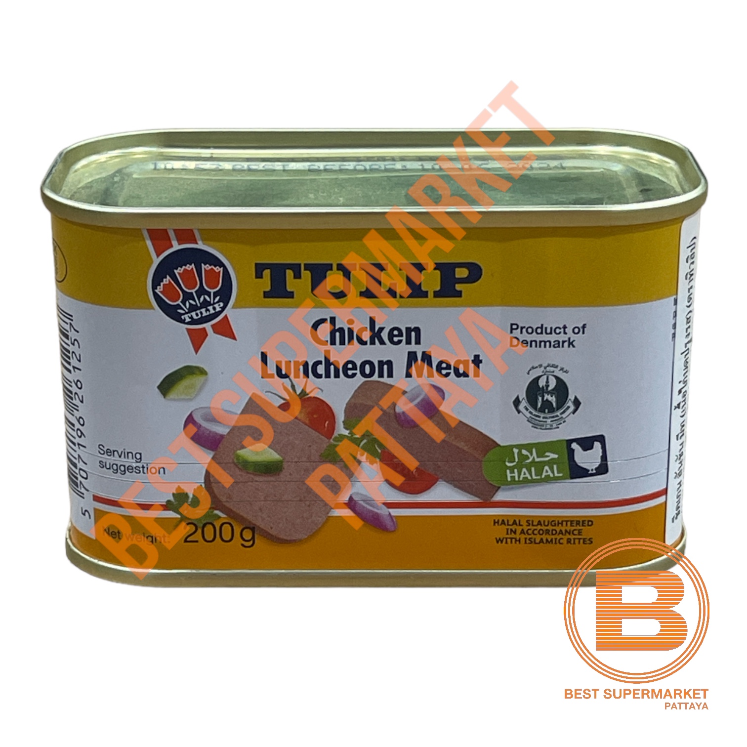 ทิวลิป ชิคเกน ลันชัน มีท (เนื้อไก่ปรุงรส) 200 กรัม Tulip Chicken Luncheon Meat 200 g.