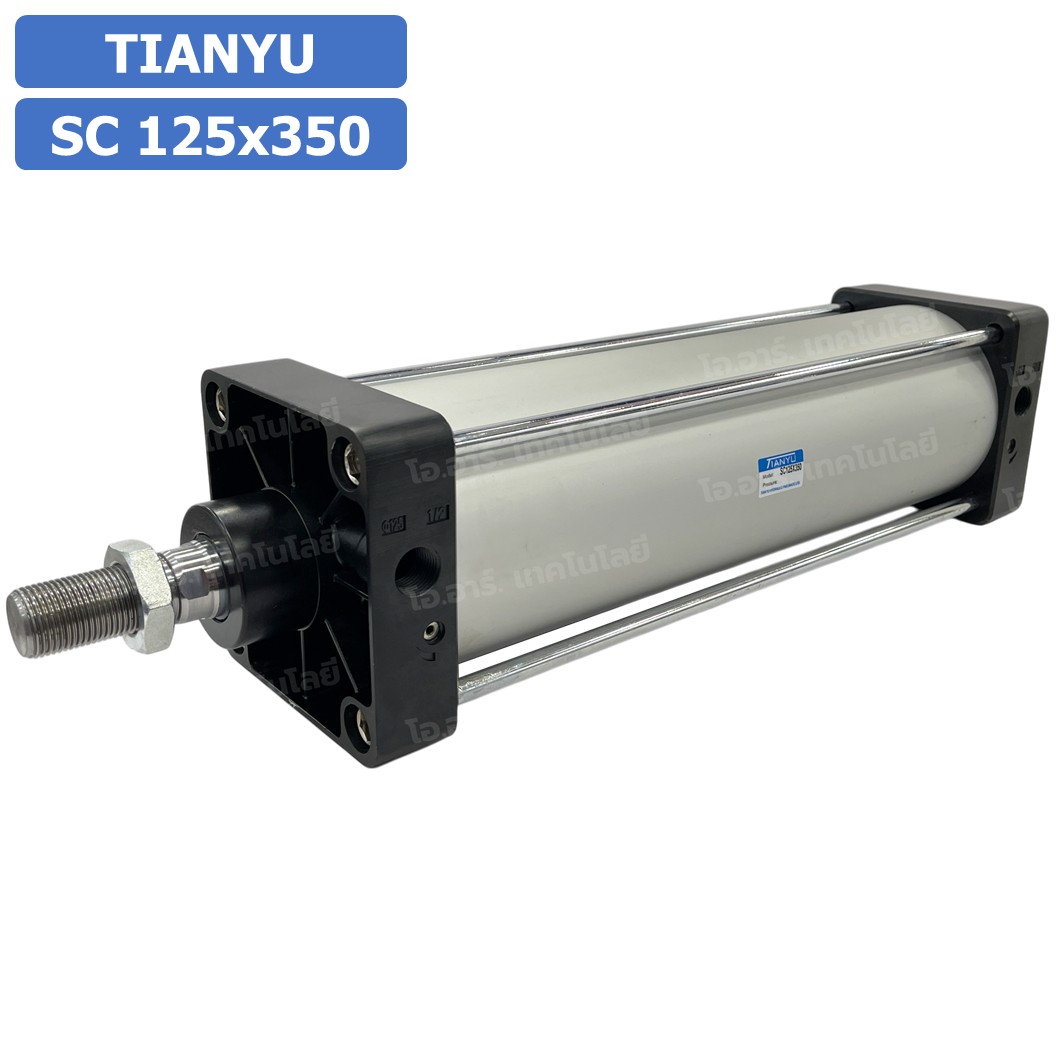 SC 125x350 กระบอกลม รุ่นมาตรฐาน กระบอกลม 4 เสา Standard Cylinder Air Pneumatic แบบสี่เสา SC125x350