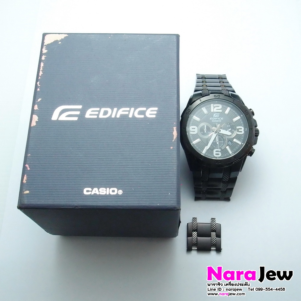 นาฬิกาหลุดจำนำ นาฬิกา CASIO Edifice รุ่น EFR-538 สีดำ หน้าปัด 45 มม. พร้อมกล่องเดิมๆ ของ Casio