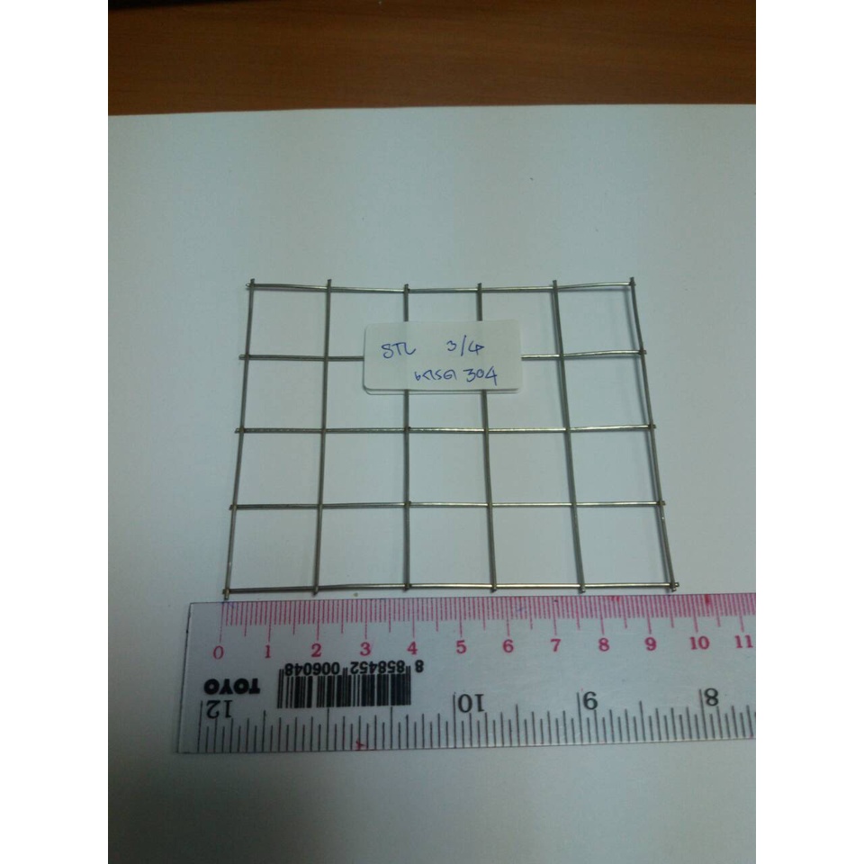 ตาข่ายสี่เหลี่ยมสแตนเลส MT (แดง) ลวดเบอร์ #19 ขนาด 3/4" (ราคารวมแวท) ลวดตาข่ายอเนกประสงค์ {รหัสสินค้า0103101502}