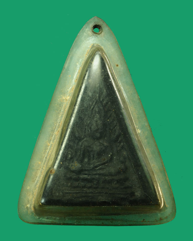 ขายแล้ว*35161 พระพุทธชินราช วัดประสาทบุญญาวาส ปี 2506 เนื้อเทาดำ เลี่ยมพลาสติกอย่างเก่า 9