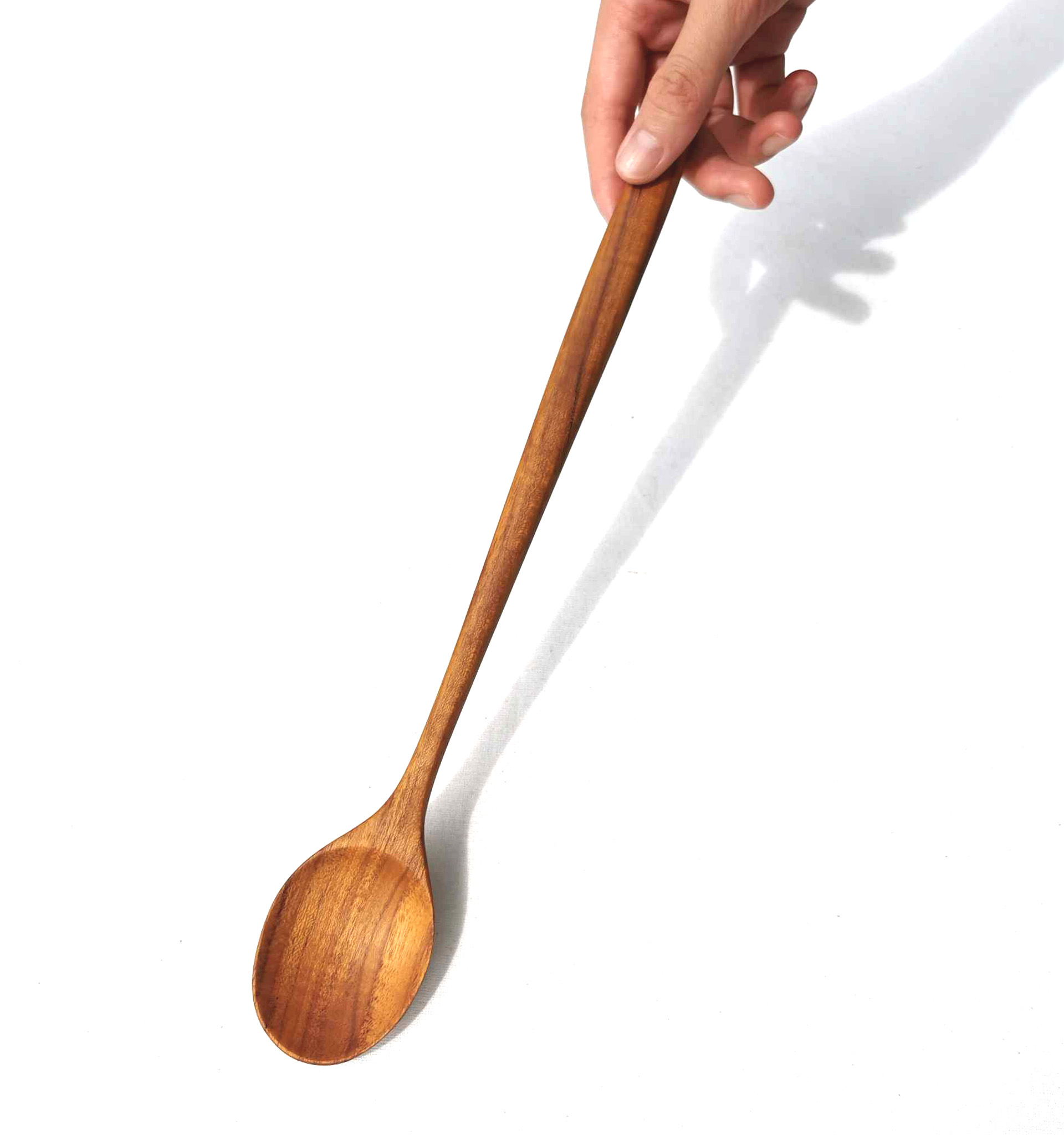 กูปรี ช้อนคนซุปด้ามยาว ไม้สัก KOUPREY Natural Brown Teak Wood Long Handle Stirring Soup Spoon
