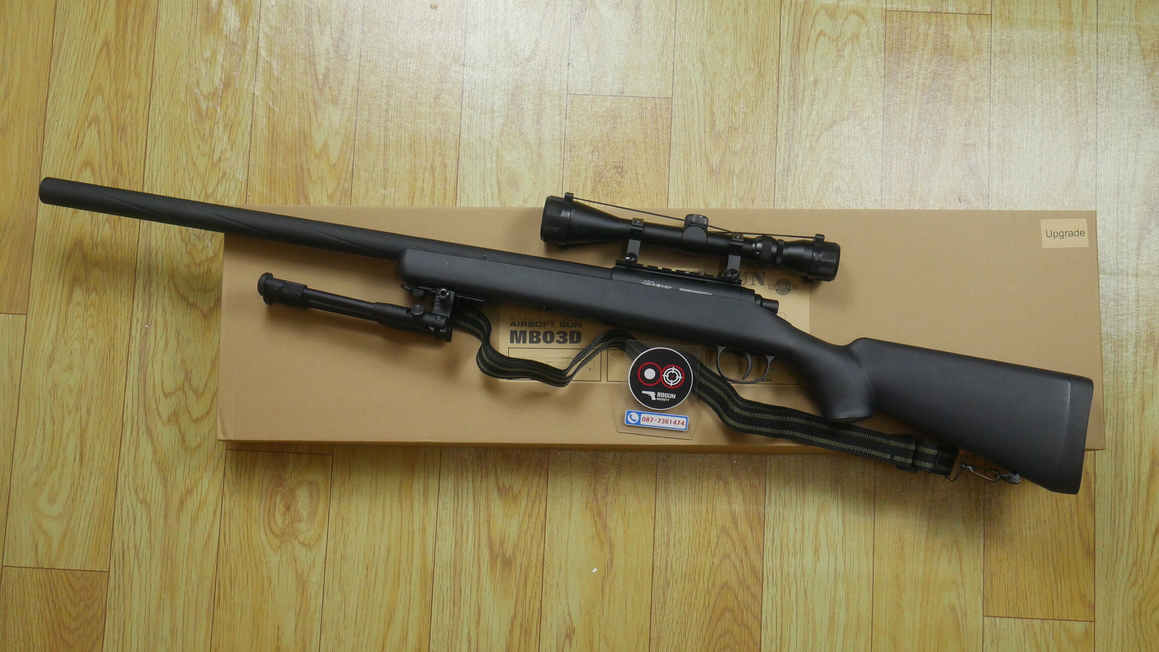 WELL MB03 อัพเกรด 2025 Sniper Rifle (สีดำ) ครบเซต