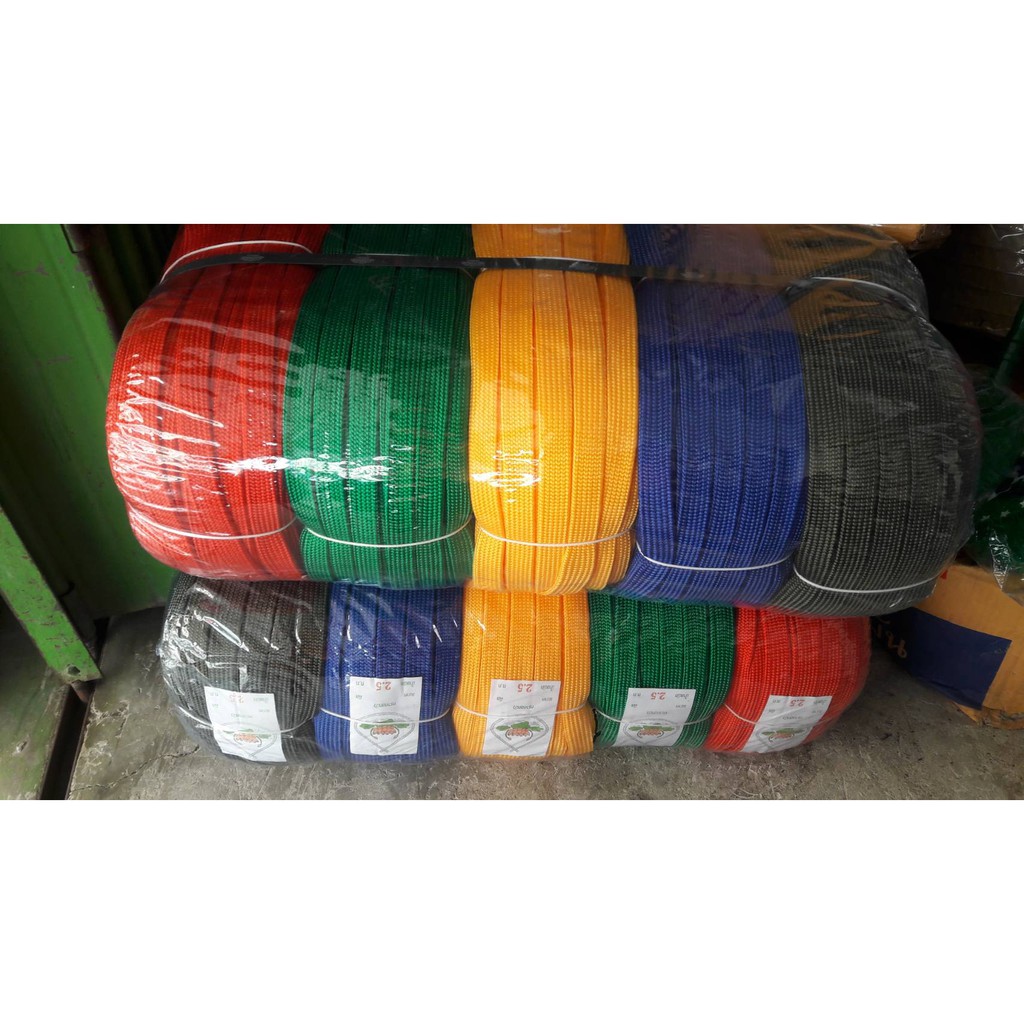 เชือกผ้าแบนรัดมอเตอร์ไซด์ (ราคารวมแวท) 1/2'' และ 3/4'' จำนวนลูกละ 2.5 กิโลกรัม เชือกมัดอเนกประสงค์