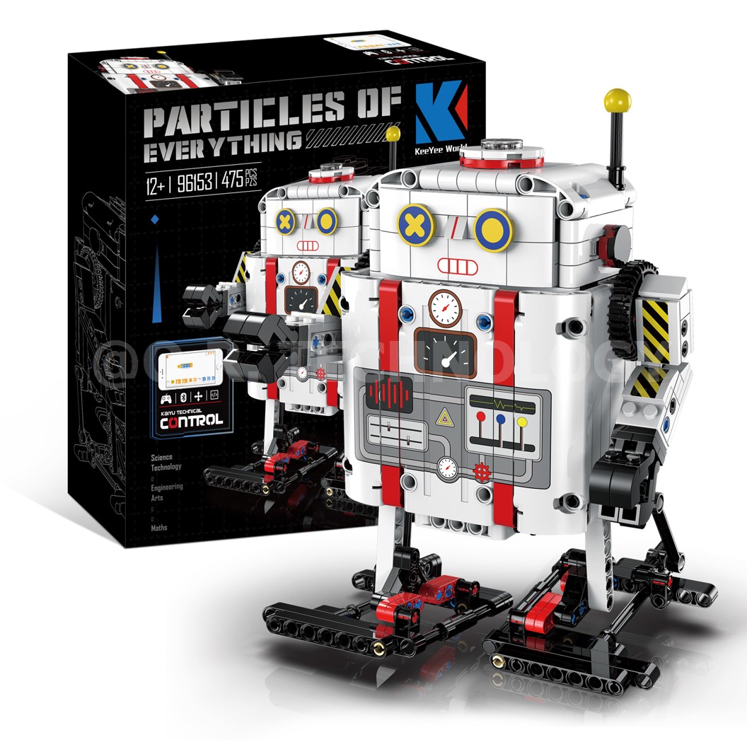 KEEYEE WORLD K96153 ชุดเรียนรู้ เสริมทักษะ White Fat Robot ตัวต่อ STEAM Educational Programmable Robot Kit Building Block