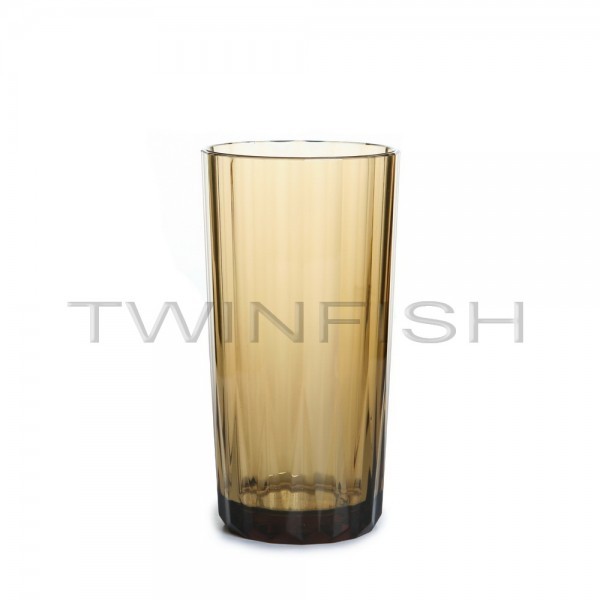 TCA-500 ถ้วยพลาสติกสีเหลืองอำพัน รูปแบบเหลี่ยมเพชร ความจุ 500 มล.