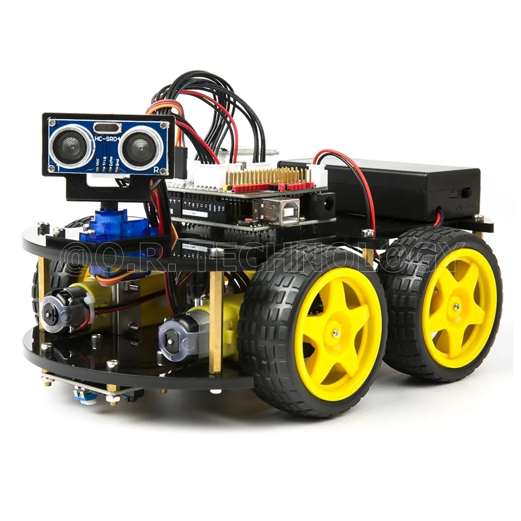 (1ชิ้น) AD118 ชุดส่งเสริมการเรียนรู้ Smart Robot Car Kit KUONGSHUN Arduino UNO ชุดประกอบรถ รถวิ่งตามเส้น รถหลบสิ่งกีดขวาง