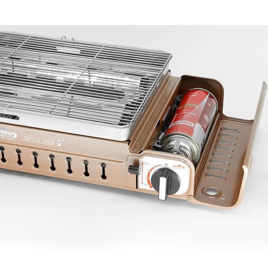 Lucky Flame เตาแก๊สย่างปิกนิก รุ่น LF-90GD (XL)***ส่งฟรี*** เตาย่าง เตาแก๊สย่าง เตาปิกนิก เตาแก๊สกระป๋อง ขนาดใหญ่พิเศษ พร้อมระบบวาล์วนิรภัย 2 ชั้น